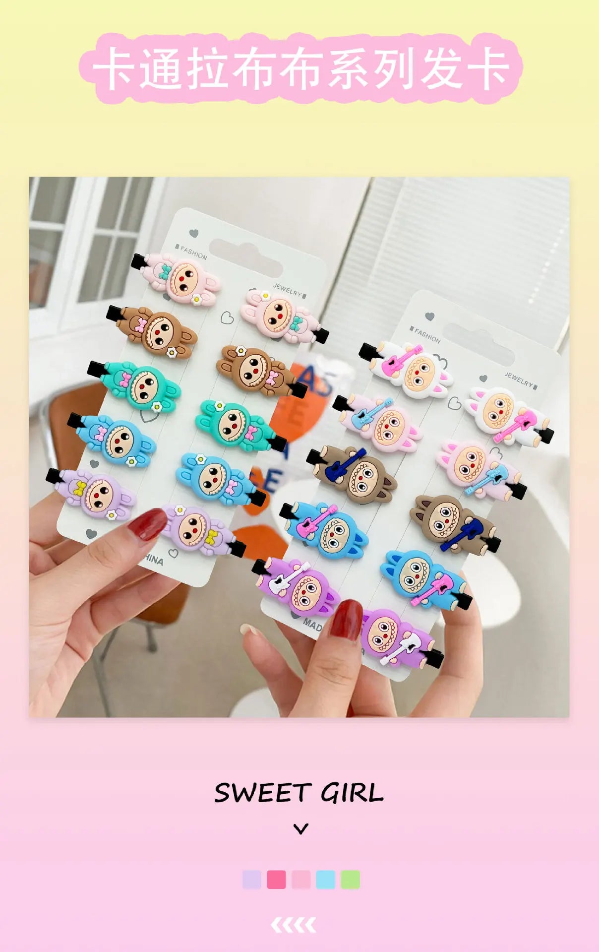60pcs Cartoon Anime Hair Clips for Girls Kawaii Kids Hair Accessories Gifts