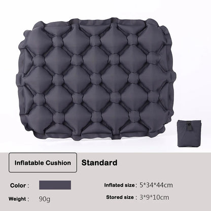 Inflatable Seat Cushion Portable Lightweight Air Sitting Pad Water & Moisture Resistant Camping Chair Mat for Outdoor Travel & Hiking Comfort Seat Pad