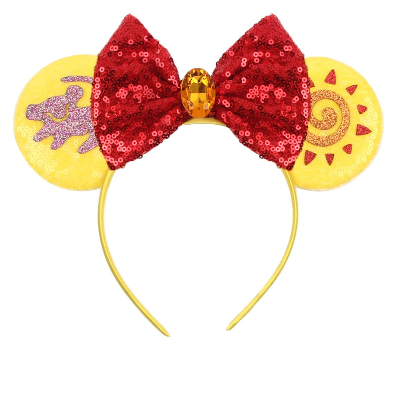 Disney Cartoon Mouse Ears Headband - Sequin Bow Hair Accessory for Girls, Birthday Parties & Cosplay