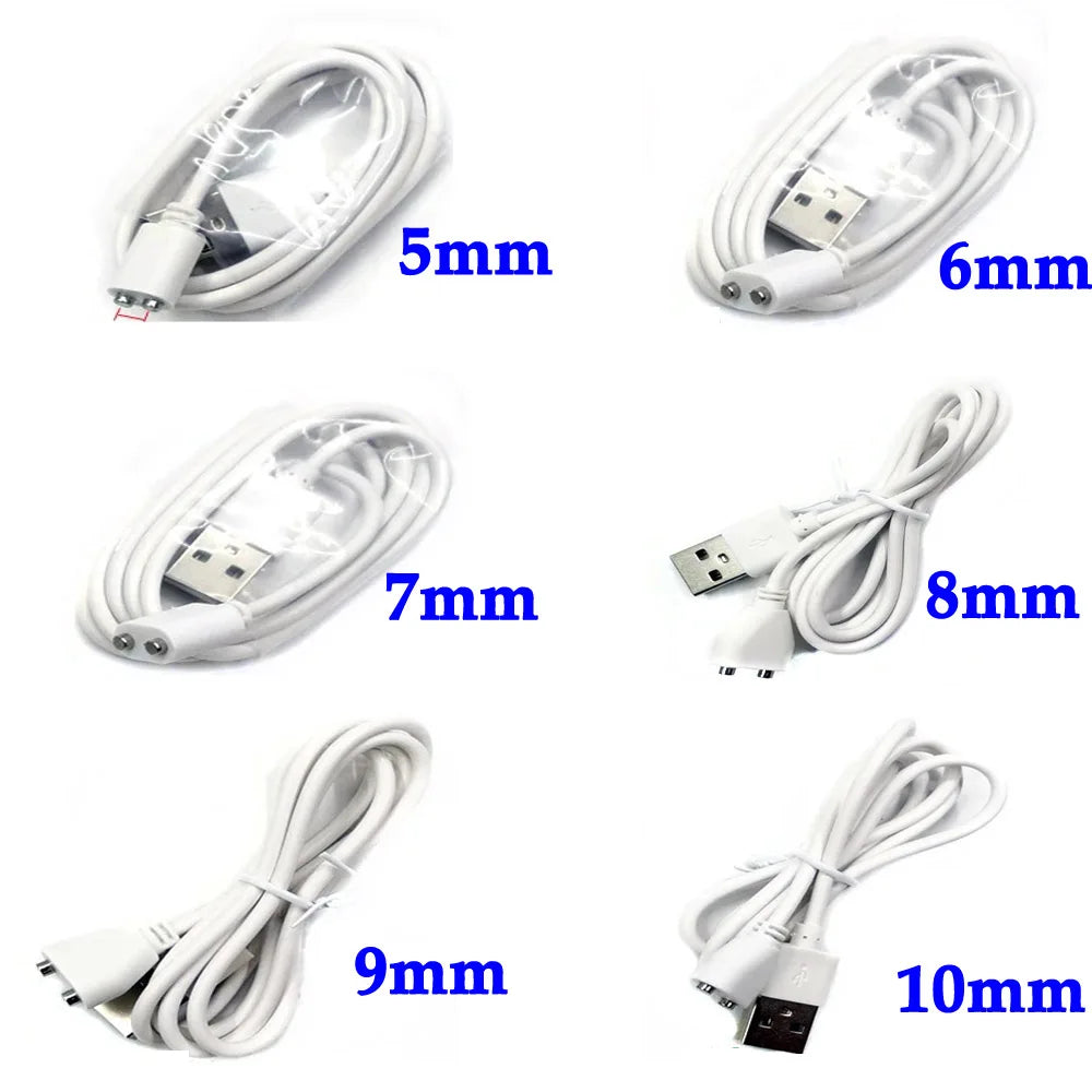 2-Pin 8mm Magnetic Charging Cable Connector – Universal Replacement Adapter for Beauty Instruments & Smart Devices, Single Piece