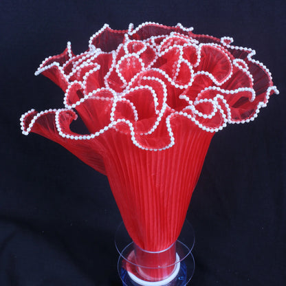 1 Roll Red Korean Flower Wrapping Mesh — Lace Fabric for Bouquets, Floral Packaging & DIY Flower Crafts