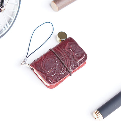 Ultra Mini Retro Leather Notebook – Traveler’s Manual Diary, 32 Sheets, 64 Pages, Decorative Notepad