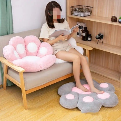 Cat Paw Back Soft Plush Pillows - Chair Cushion, Sofa, Indoor Floor, Home Chair Decor, Animal Plush Throw Pillow, Back Rest Pillow
