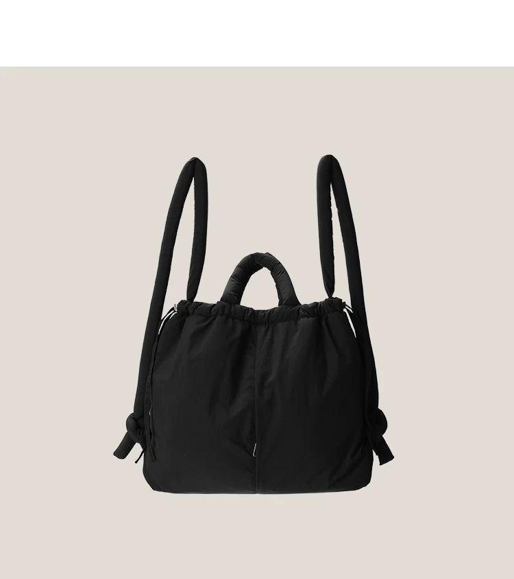 2023 Casual Nylon Padded Tote Bag – Soft Puffer Shoulder & Crossbody Handbag for Women, Large Capacity Vintage Design