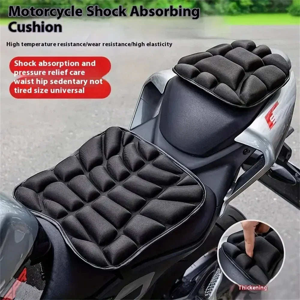 Universal Motorcycle Seat Cushion - Thick Shock-Absorbing Heat-Insulating Comfort Pad