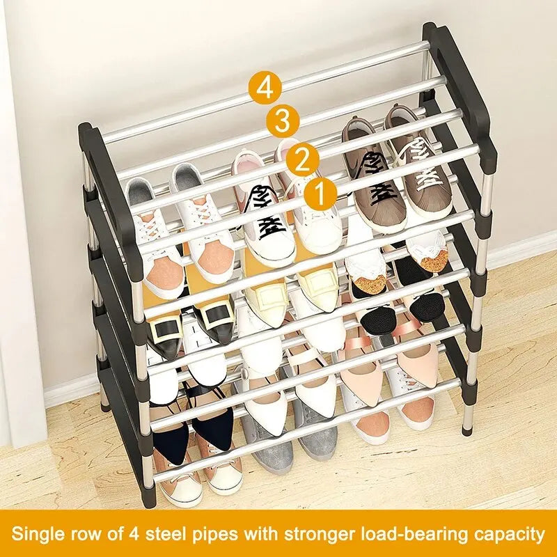 Multi Layer Shoe Rack - 3-7 Tier Dustproof Space Saving Storage Cabinet for Entryway & Home Shoe Organization