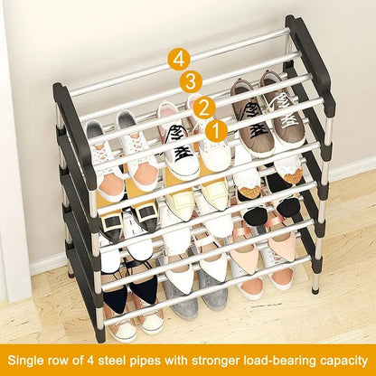 Multi Layer Shoe Rack - 3-7 Tier Dustproof Space Saving Storage Cabinet for Entryway & Home Shoe Organization