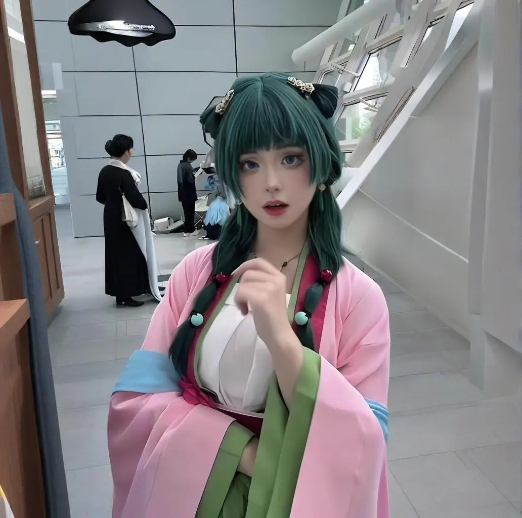 Maomao Cosplay Costume - Pink Anime Dress & Wig Inspired by The Apothecary Diaries