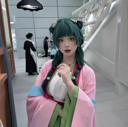 Maomao Cosplay Costume - Pink Anime Dress & Wig Inspired by The Apothecary Diaries