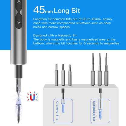 6-in-1 Electric Screwdriver Kit - Cordless Precision Repair Tool Set for Phone, Watch & Electronics