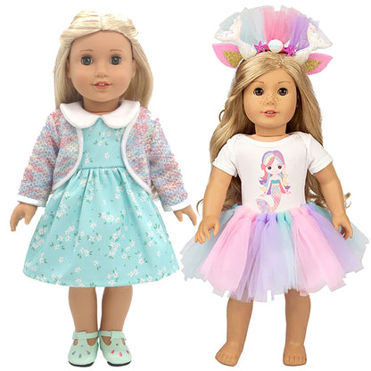 18-Inch American Girl Doll Clothes – Coat, Tights & Pants Outfit for Newborn & Baby Dolls
