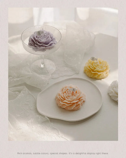 Peony Flower Scented Candle - Perfect Gift Decoration for Mother's Day & Birthdays
