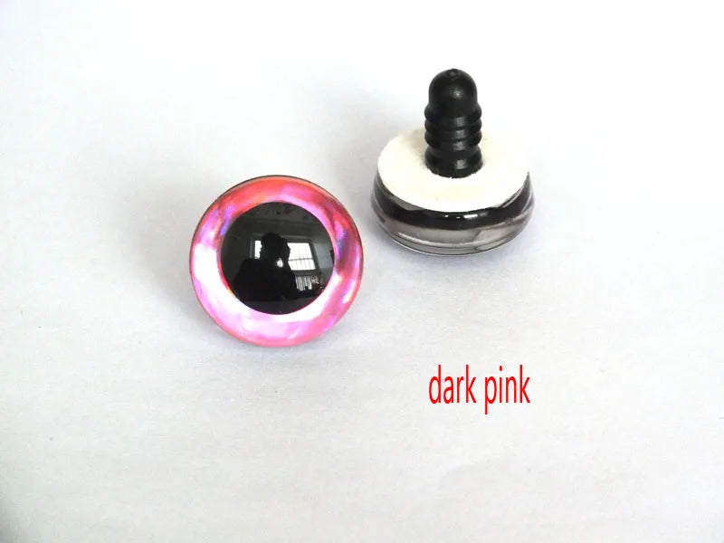 20PCS 3D Colorful Trapezoid Doll Eyes — 12 Colors, Sizes 9mm–35mm for DIY Crafting & Toy Making