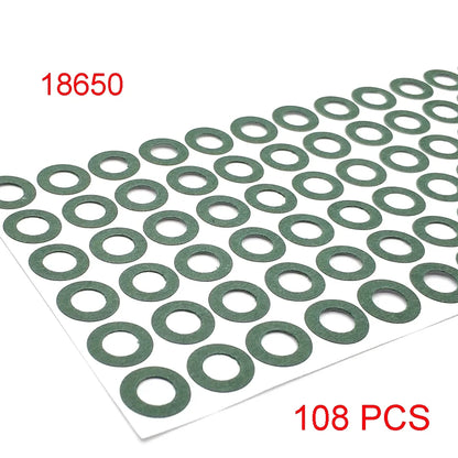 18650/21700/32650 Li-ion Battery Insulation Gasket – Barley Paper Insulating Glue Patch & Electrode Pads for Battery Pack