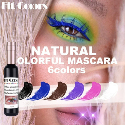 Wine Bottle 4D Silk Fiber Eyelash Mascara – Waterproof & Fast-Drying Eyelash Curl Extension – Blue Ink Makeup