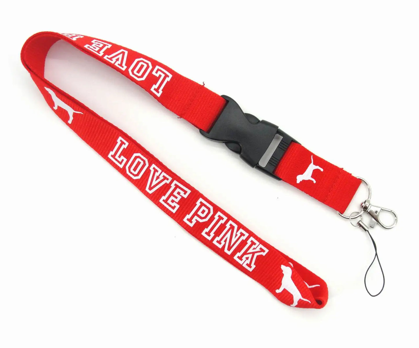 LOVE PINK Cellphone Lanyard Strap – Detachable Buckle Holder for Keys, ID Cards, Clothing & Accessories (H005)