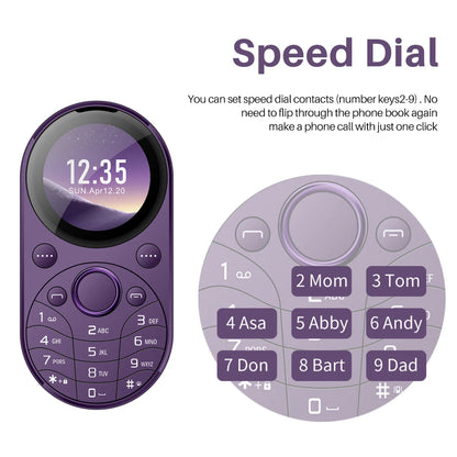 SERVO i15 Mini Oval Phone — Dual SIM GSM Mobile with 1.39" Screen, Speed Dial, Magic Voice, Blacklist, Vibration, FM Radio & Type-C