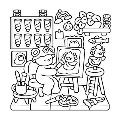 CALM DAYS Adult Coloring Book - Bold Easy Patterns & Cute Drawing Activities for Relaxation and Creative Fun