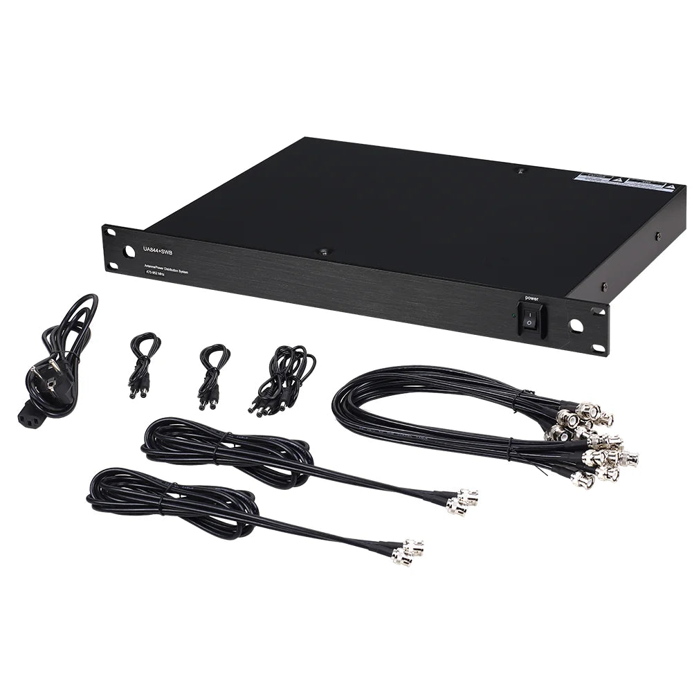 UA844 Antenna Amplifier 5 Channel Power Distributor for Wireless Microphones - Super Wideband UHF 470-952MHz