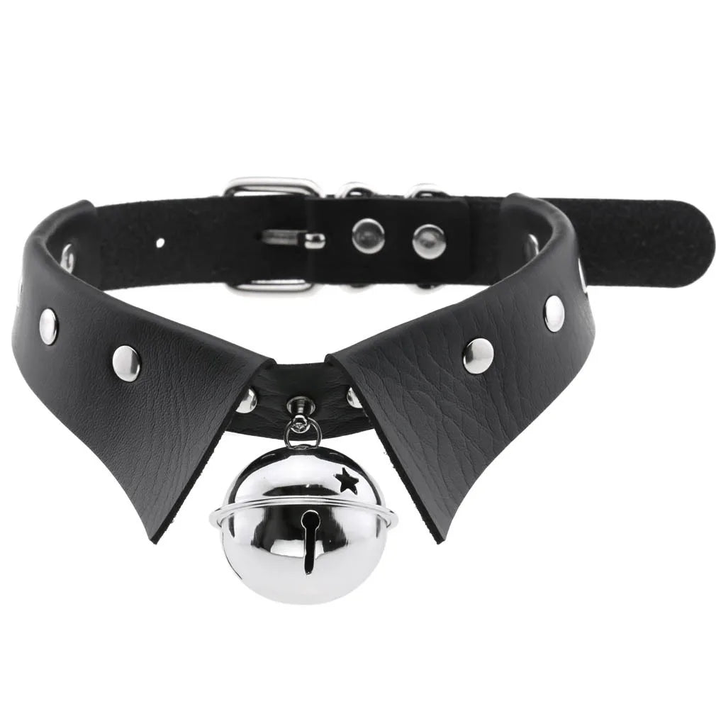 Harajuku Cosplay Rivet Star Punk Rock Gothic Collar — Sexy PU Leather Heart Cross Spike Choker Jewelry for Women