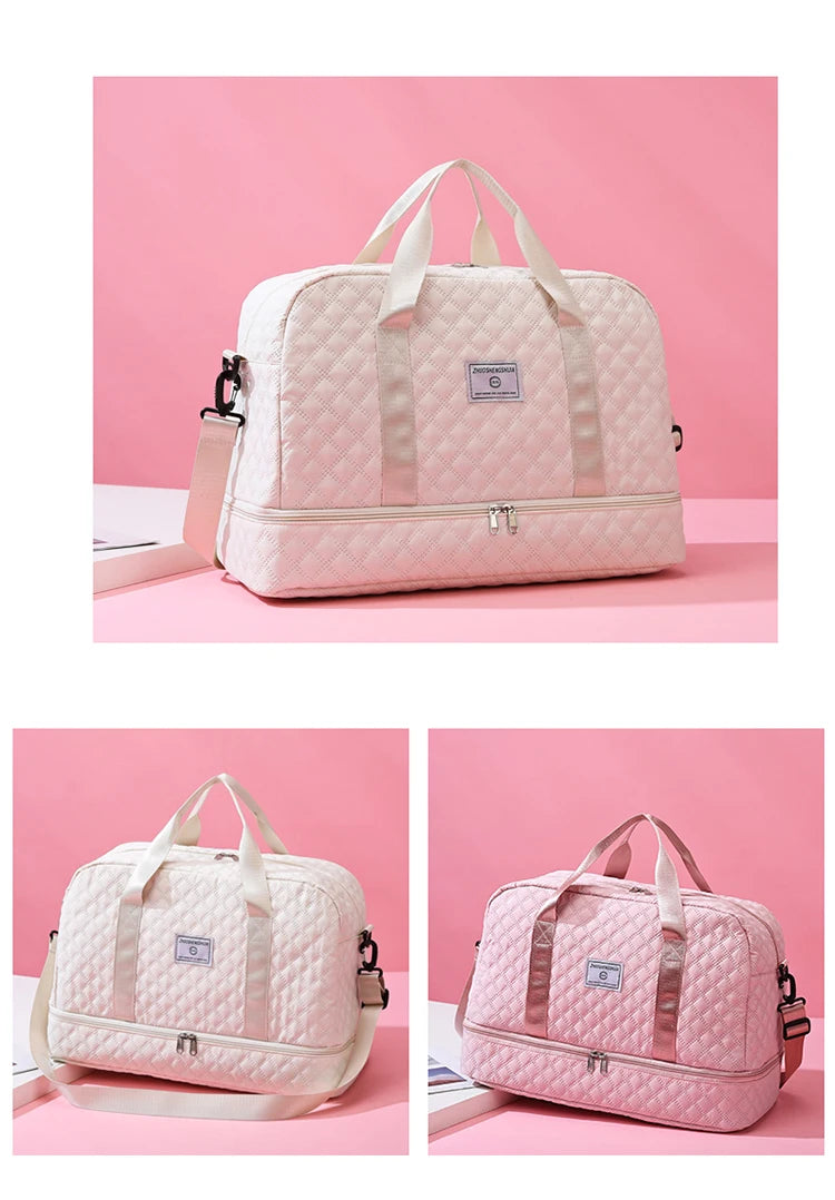 Short Trip Travel Bag – Large Capacity Waterproof Handbag with Dry & Wet Separation for Men & Women