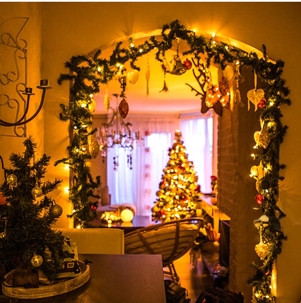 2025 LED Christmas & New Year Fairy String Lights — White/Warm/RGB Waterproof Party & Wedding Decoration