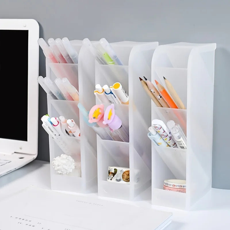 Multi-Layer Pen & Cosmetic Brush Holder – Organizer for Office and School Supplies