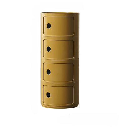 Nordic Round Bedside Table – Mini 2/3/4/5 Layer Cute Storage Cabinet, Creative Living Room & Bedroom Furniture