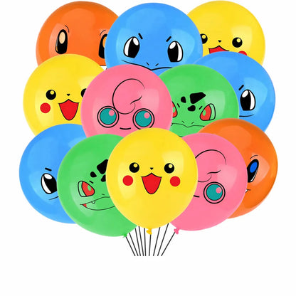 Pokemon Latex Balloons – 1/2/3 Pack Pikachu Cartoon Party Supplies for Birthday, Baby Shower & Kids Decorations