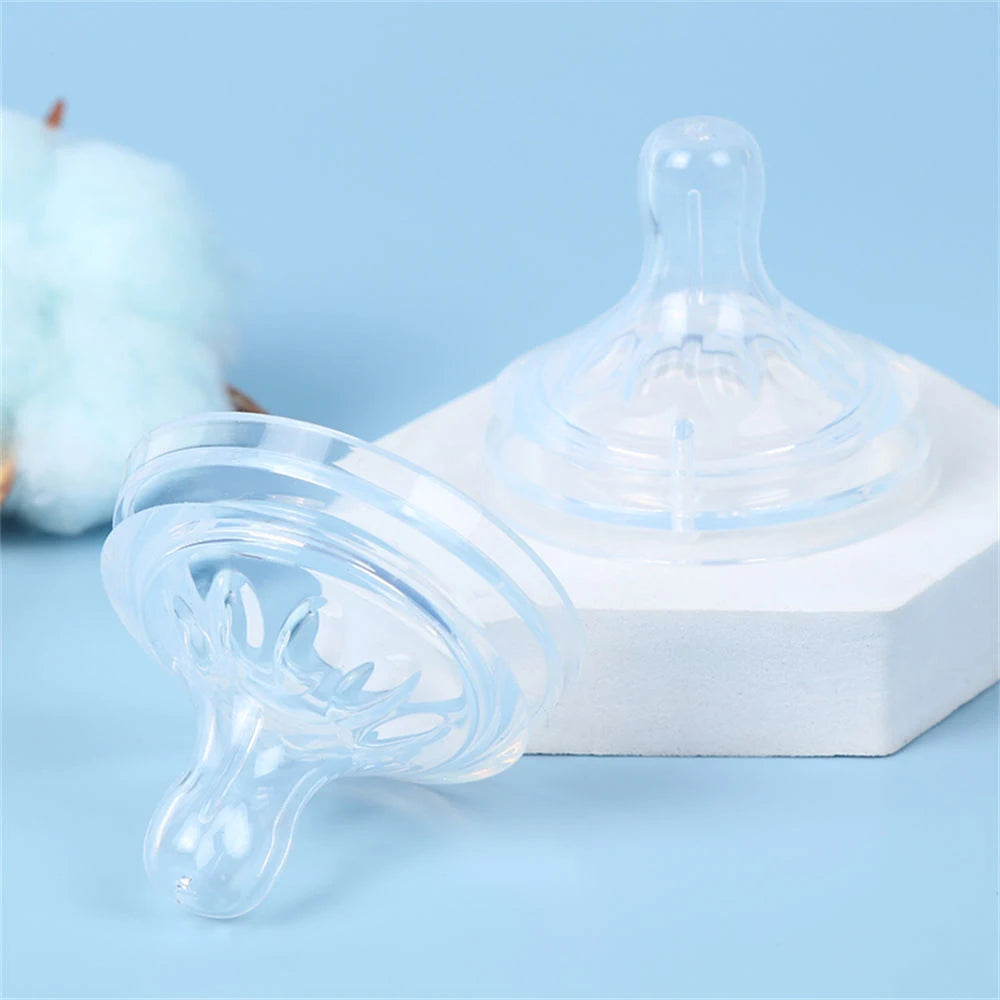 Silicone Baby Bottle Nipple - 5.5cm Wide Mouth Natural Shape, Soft & Easy-Clean Feeding Accessory