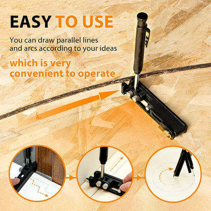 Multi-Function Adjustable Contour Gauge – Measuring & Scribing Ruler for Deep Holes, DIY Woodworking Compass Tool