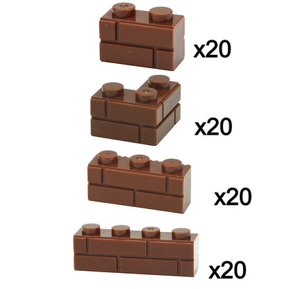 DIY Building Block Wall Figures Bricks - 1x2, 1x3 & 1x4 Small Construction Bricks for Creative Building & Educational Play