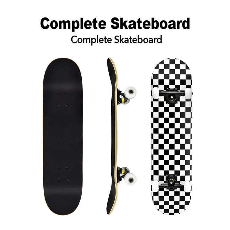 7 Layer Concave Skateboard – 31x8" Classic Trick Board for Adults, Kids & Teens