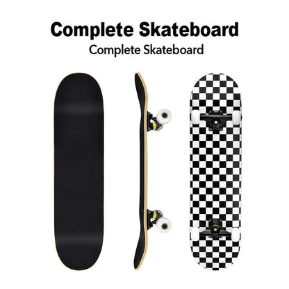 7 Layer Concave Skateboard – 31x8" Classic Trick Board for Adults, Kids & Teens