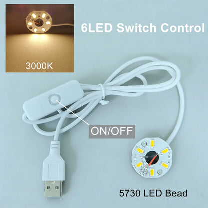 5V USB RGB LED Light Board - Dimmable Touch Control Gradient Light with Remote for DIY Model Displays