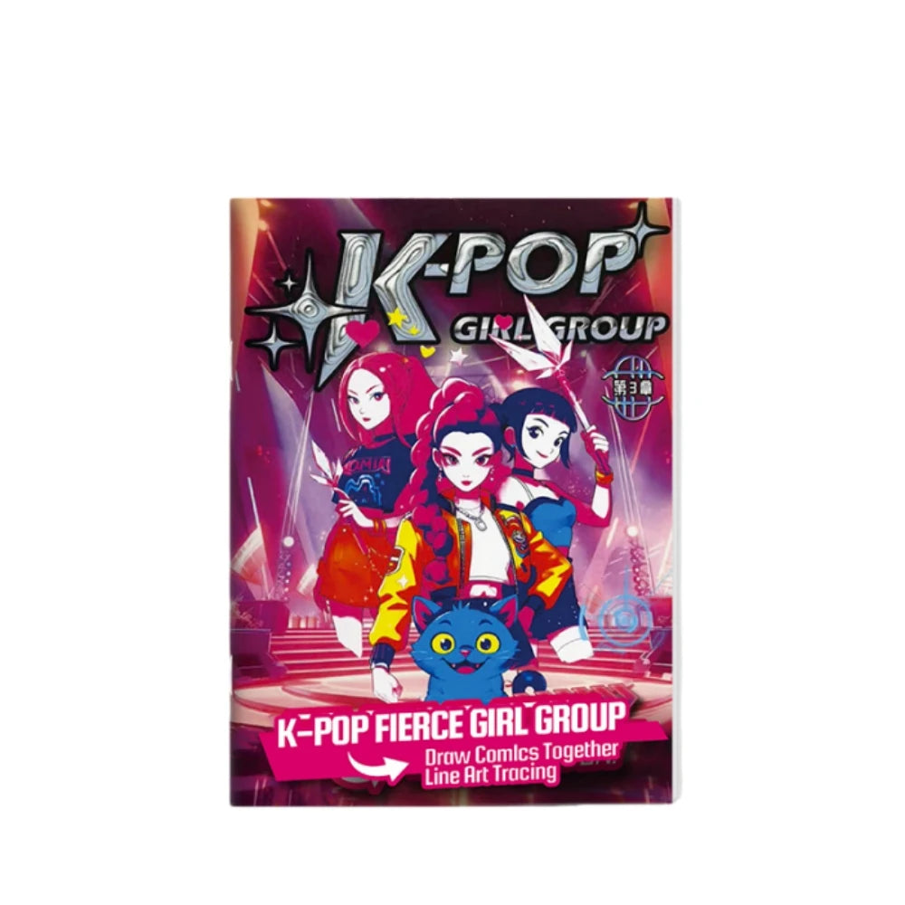 2025 KPop Demon Hunter Coloring Book – Line Drawing Picture Book, Painting Activity for Kids, Birthday Gift