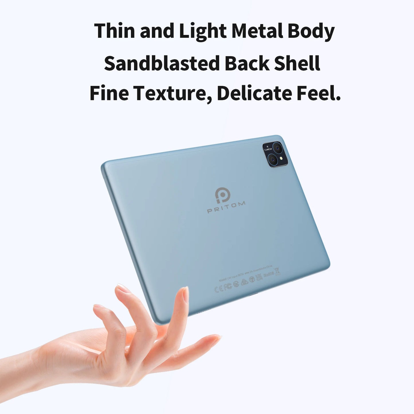 PRITOM TAB11 10-Inch Android 14 Tablet – 8GB RAM + 128GB ROM, Octa-Core, 5G WiFi with Keyboard, Mouse & Case