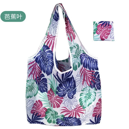 Large Foldable Reusable Shopping Tote Bag – Eco-Friendly Grocery & Beach Storage Shoulder Bag, Multi-Purpose Carry Pouch