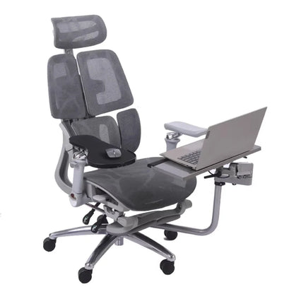D-MOUNT OK5330 Laptop Tray Holder - Multi-Function Chair-Mounted Desk with Keyboard Plate, Full-Motion Rotation & Adjustable Stand