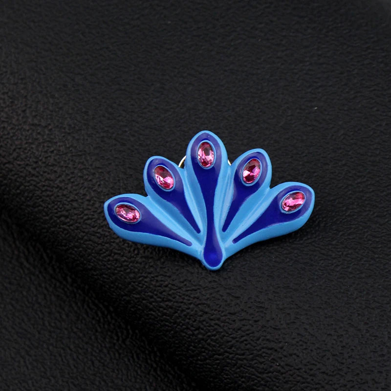 Cute Blue Peacock Enamel Pin - Cartoon Metal Lapel Brooch Jewelry for Men and Women