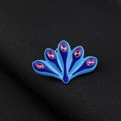 Cute Blue Peacock Enamel Pin - Cartoon Metal Lapel Brooch Jewelry for Men and Women