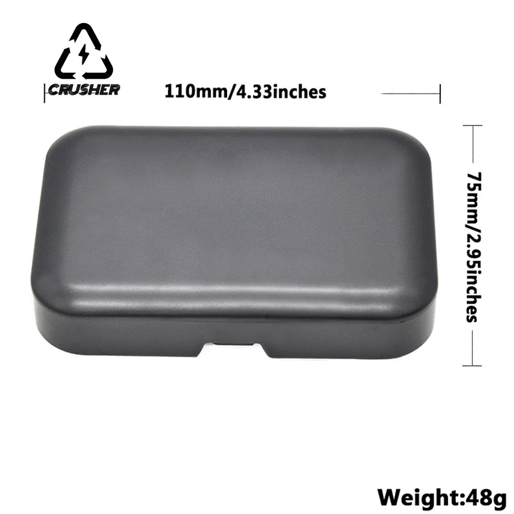 CRUSHER Rolling Paper Tobacco Box – 110mm×75mm Plastic Storage Case for Dry Herbs, Spices & Smoking Accessories