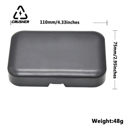 CRUSHER Rolling Paper Tobacco Box – 110mm×75mm Plastic Storage Case for Dry Herbs, Spices & Smoking Accessories