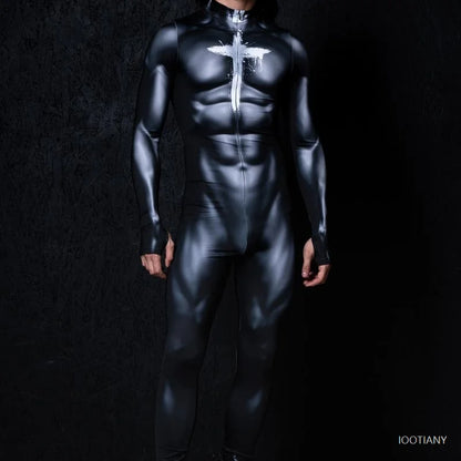Mechanical Muscle Zentai Bodysuit — Men’s Halloween Punk Cosplay & Carnival Costume 2025