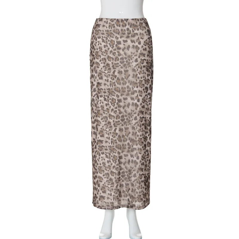 Women’s Tulle Leopard Print Off-Shoulder Top – Summer Casual Bandeau Blouse with Straight-Cut Neckline