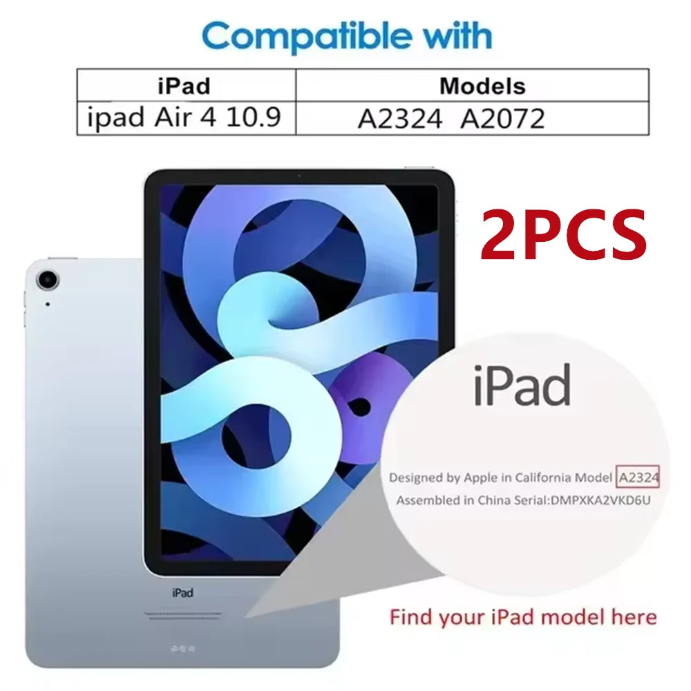 2PCS 9H Tempered Glass Screen Protector for iPad (10.2/9.7/10.5/10.9/11) Pro, Air & Mini – Anti-Scratch HD Protective Film
