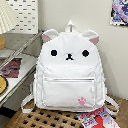 Rilakkuma Anime Backpack — Cute Relax Bear School Bag for Women, Girls & Boys, Outdoor Travel Rucksack Gift