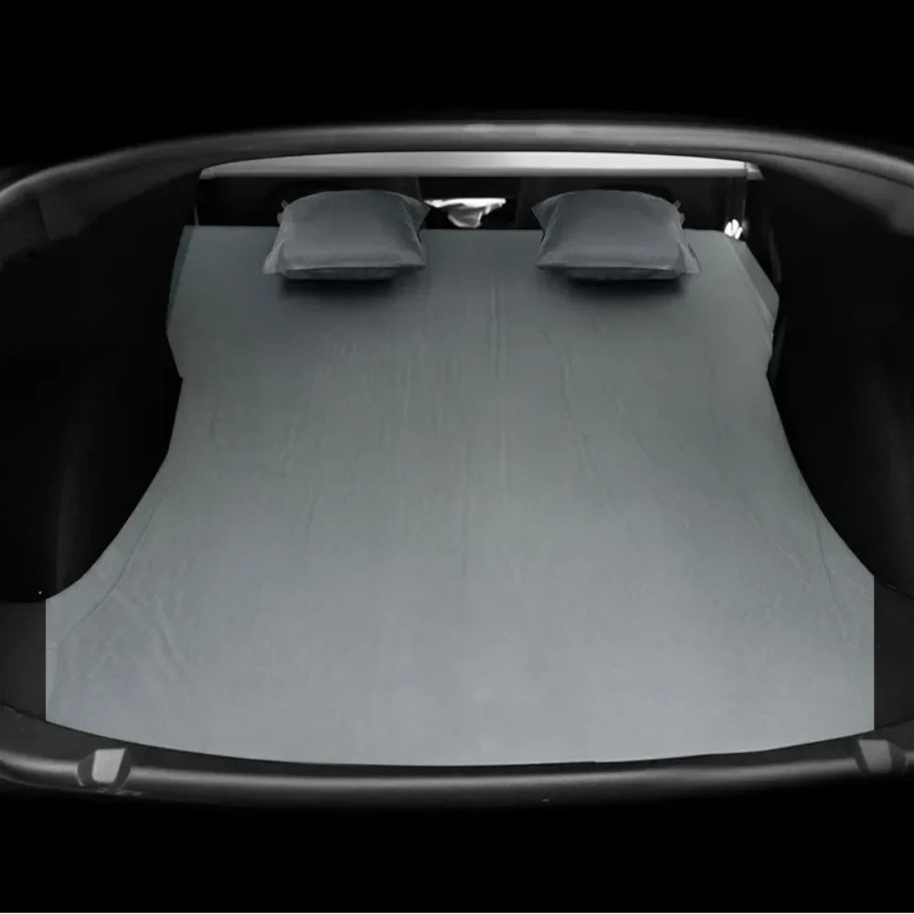 Tesla Model 3 & Model Y Inflatable Car Bed – Suede Fabric Travel Air Mattress for Camping (2017-2024)