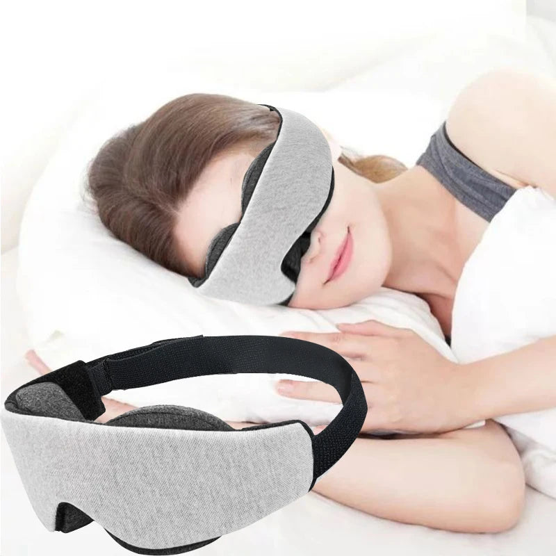 3D Sleep Mask for Women & Men – Blackout Eye Cover & Weighted Sleeping Pad for Travel