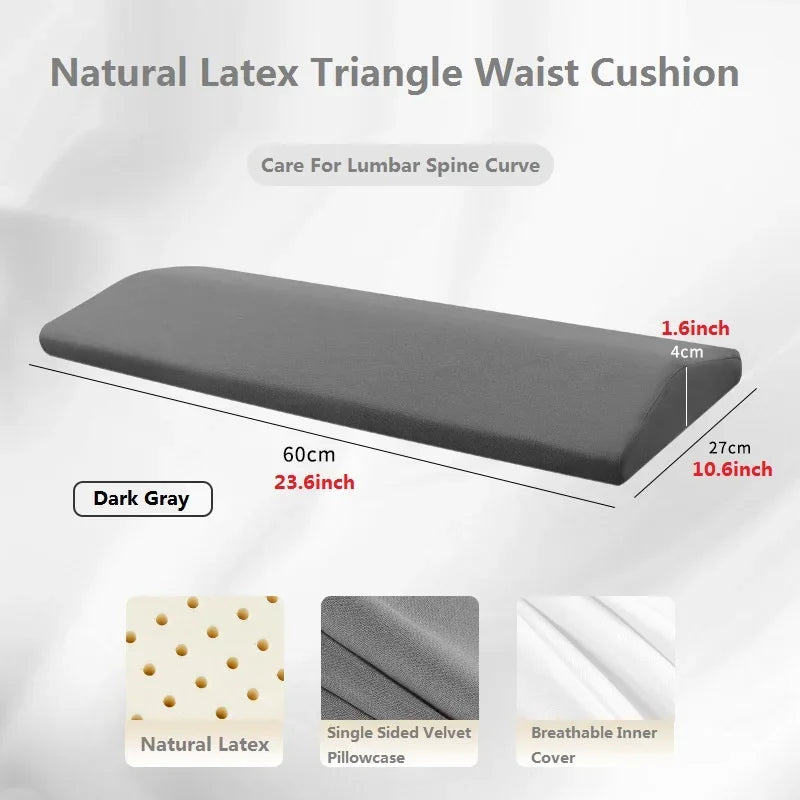 JFLEGAL Thailand Natural Latex Lumbar Pillow – Maternity Pillow for Pregnant Women, Side Sleep Support & Cervical Care